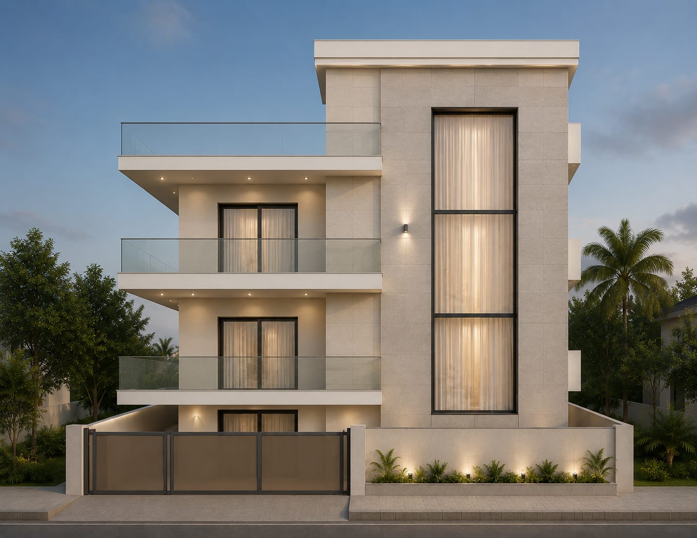 Travertine Tower House